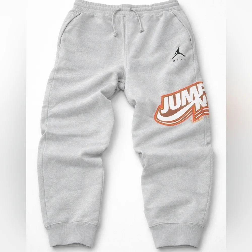 Nike Air Jordan Jumpman Fleece Jogger Pants | Men’s | White / Light Grey LRG
